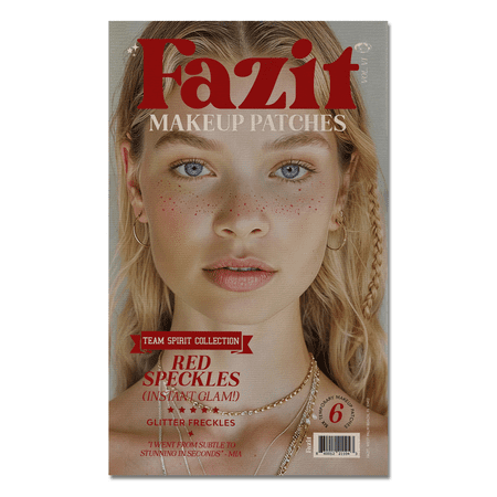 Fazit Glitter Freckle Makeup Patches Red Spirit Speckles 6 Count