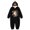 Black#9527, variant on BOOMNY Halloween Flannel Pajamas Jumpsuit for Men And Women Hallowmas Pumpkin Face Graphic Long Sleeve Hooded Pjs Jumpsuit Cozy Warm Loungewear Homewear