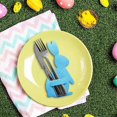 thumbnail image 3 of Cutlery Storage Bag Easter Bunny Cutlery Set Knife and Fork Bag Happy Easter Decorative Tableware Accessories, 3 of 5