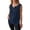 Blue, variant on Womens Shirts Tops Solid Color V Neck Button Down Casual Summer Plain Tees Blouses Black M