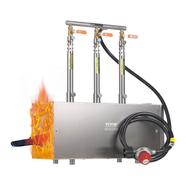 Forja portátil de propano VEVOR de 3 quemadores, 2600 °F, acero inoxidable