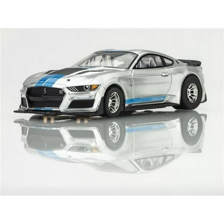 AFX Racing AFX22099 2022 Mustang GT500KR HO Scale Slot Car, Silver & Blue