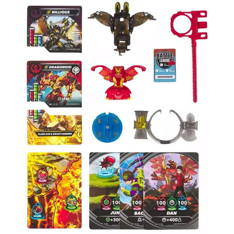 Bakugan Street Brawl Dragonoid & Nillious Figure 2-Pack | Spin