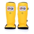 thumbnail image 1 of Espinilleras Fairtex SP3 Muay Thai para hombres, mujeres y niños, amarillas, 1 of 5