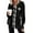 Z-Plaid black, variant on UVN Womens Shacket Jacket Waffle Shirts Long Sleeve Button Down Boyfriend Shirt Coats Side Elastic Thread Tops