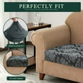 thumbnail image 4 of Subrtex Stretch Jacquard Damask Furniture Seat Cushion Slipcover (Loveseat, Grayish Green), 4 of 6