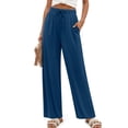 thumbnail image 4 of Fantaslook Womens Pants Casual Boho Palazzo Pants Wide Leg Lounge Pants Trousers with Pocket, 4 of 8