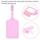 thumbnail image 4 of Equipaje Etiqueta PU Soportes 12x7cm Equipaje Etiqueta Identificador con Correas para Mochila Viaje Bolso Maleta Rosa Paquete de 3, 4 of 6