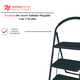 thumbnail image 3 of Escalera De Acero Tubular Plegable Con 3 Niveles Namaro Design Negra, 3 of 5