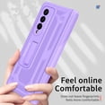 thumbnail image 4 of Dteck for Samsung Galaxy Z Fold 3 Stand Case, Built-in Kickstand Shockproof Protection Cover Case for Samsung Galaxy Z Fold 3 5G 2021,,Purple, 4 of 7
