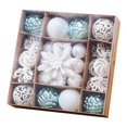 thumbnail image 2 of Juego de adornos navideños con bolas colgantes, adornos navideños creativos, decoración navideña para fiestas temáticas, hoteles y vacaciones. Azul Blanco, 2 of 10