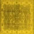 thumbnail image 1 of Ahgly Company Indoor Square Oriental Yellow Industrial Area Rugs, 8' Square, 1 of 4