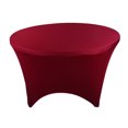 thumbnail image 1 of Round Tablecloth With Four Corner Elastic Bands For Secure Universal Fit On Large Circular, 1 of 4