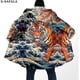 thumbnail image 1 of The King-Capa de piel de tigre blanco con estampado 3D para hombre, abrigo grueso y cálido con capucha, abrigo de lana a prueba de viento, bata, manta, 5, 1 of 4