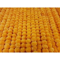 Gamexcel Artificial Marigold Flower Garlands, Orange Wedding and Christmas Decorations, 30 x 5 ft