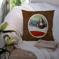 thumbnail image 3 of Carolines Treasures 7043PW1414 Fawn Pug and Mona Lisa Fabric Decorative Pillow  14Hx14W multicolor, 3 of 4