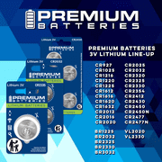 Premium Batteries Panasonic CR1620 3V Child Safe Lithium Coin Cell (6 Count)
