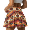 thumbnail image 4 of HELLHERO 2 Side Pockets Athletic Skort, Southwestern Print Pleated Built-in Shorts Golf Skirt for Tennis Pickleball Running and Daily Wear, 4 of 9
