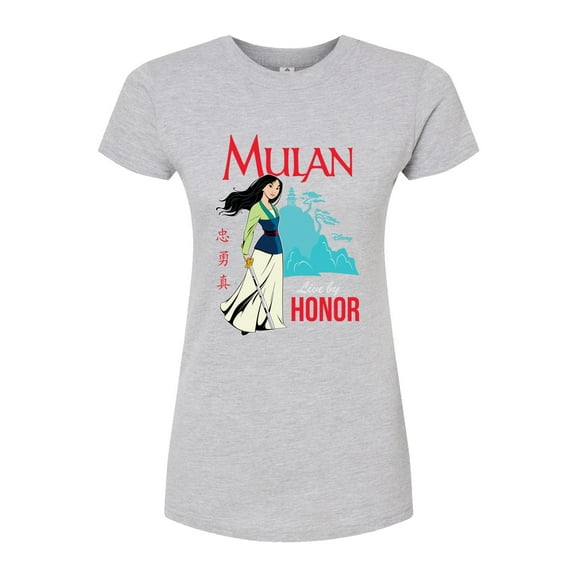 Disney Mulan - Live By Honor - Juniors Fitted Graphic T-Shirt