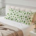 thumbnail image 4 of St. Patrick's Day Body Pillow Covers 20"x60", Spring Botanical Green Clovers Leaves Soft Brushed Microfiber Breathable Throw Pillow Covers, Decorative Pillowcase with Zipper for Couch Sofa Bedroom, 4 of 9