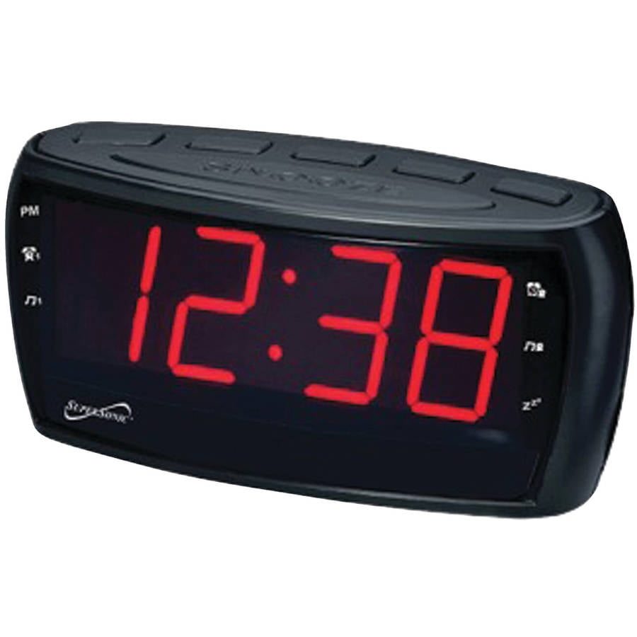 Akai CE1008 AMFM PLL Digital Tuning Alarm Radio Clock with 1.8" LED