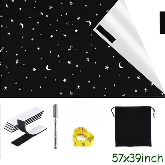 100% Blackout Curtains for Bedroom, 39" x 57" Portable Blackout Shades Film Travel Blackout Blinds Sun Light Blocker Window Cover Black Out Curtains for Travel, Baby Rooms, Rooms