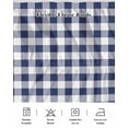 thumbnail image 5 of Navy Blue White Plaid Wrap Around Bed Skirts for California King Bed 18" Drop,Bed Skirt with Adjustable Elastic Belt Dust Ruffle Bed Valance for Bedroom Farmhouse Checkered Buffalo Bed Frame Cover, 5 of 7