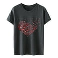 thumbnail image 4 of Womens Tops Love Butterfly Printed Short Sleeve Round Neck T Shirt Fashion Top Lightweight Soft Casual Summer Clothing 65% Cotton 35% Polyester 1Pc 3Xl Shirts for Women, 4 of 4