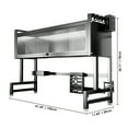 thumbnail image 5 of 2-Tier Over-Sink Dish Rack with Cabinet Door – Adjustable Carbon Steel Drying Rack with Drainage, Space-Saving Kitchen Counter Organizer, 5 of 12