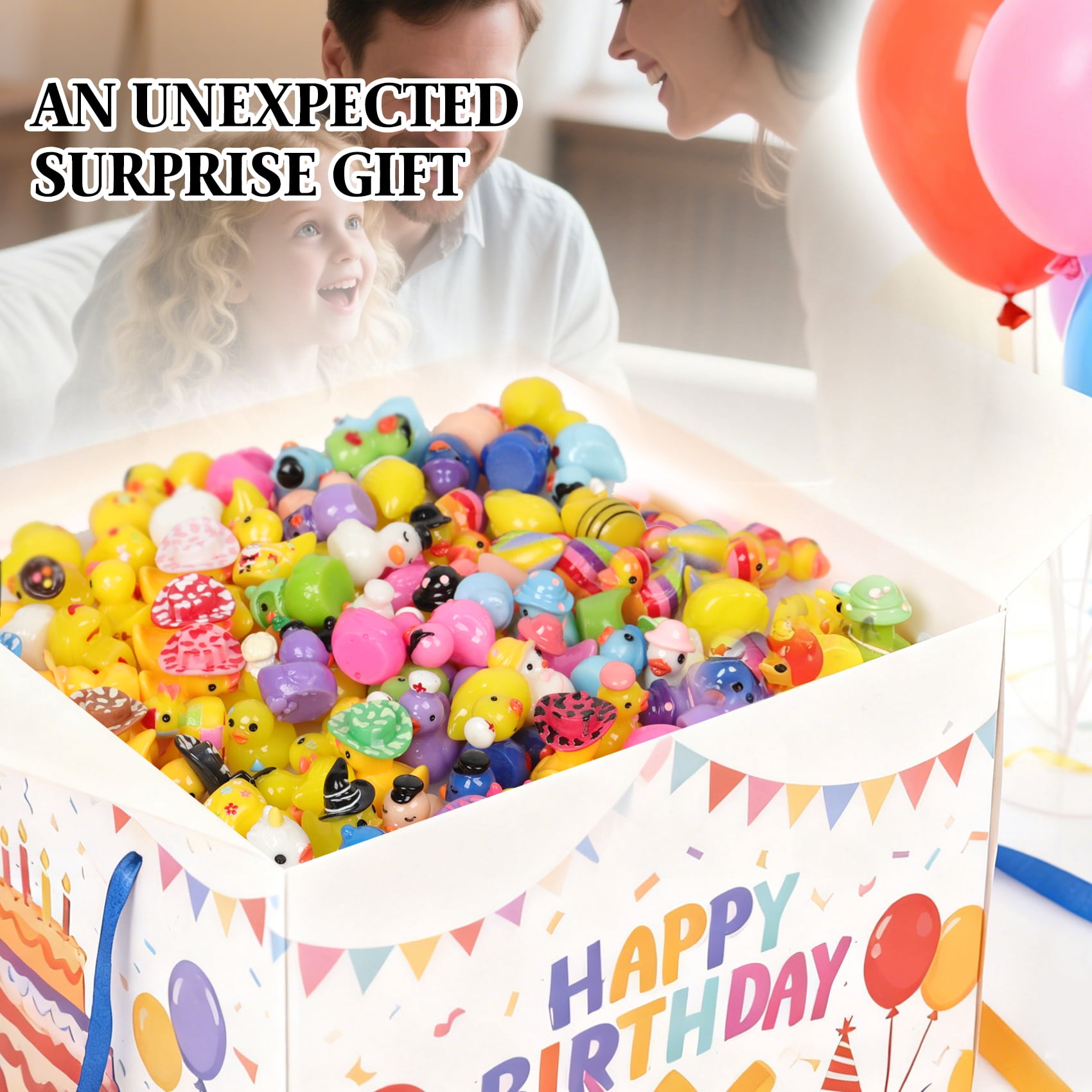 100 Pack Multicolor Mini Resin Ducks to Hide, 35 Unique Styles Solid Little Ducks, Tiny Miniature Duck Figures Bulk for Fairy Garden, Dollhouse, Terrarium, Potted Plants & Micro Landscape Decor