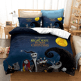 thumbnail image 3 of Funda de edredón de pesadilla antes de Navidad con funda de almohada, Jack and Sally, Calavera 3D, juego de cama de Navidad, dormitorio, decoración de Halloween, nuevo, 3 of 4