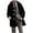 Z1-Black, variant on Dovford Mens Single Breasted Trench Coat Winter Pea Coat Notch Lapel Long Casual Overcoat