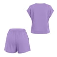 thumbnail image 5 of breaise Girls Summer 2 Piece Outfits Short Sleeve Henley Shirts Top and Shorts Clothing Sets with Pockets, 5 of 9