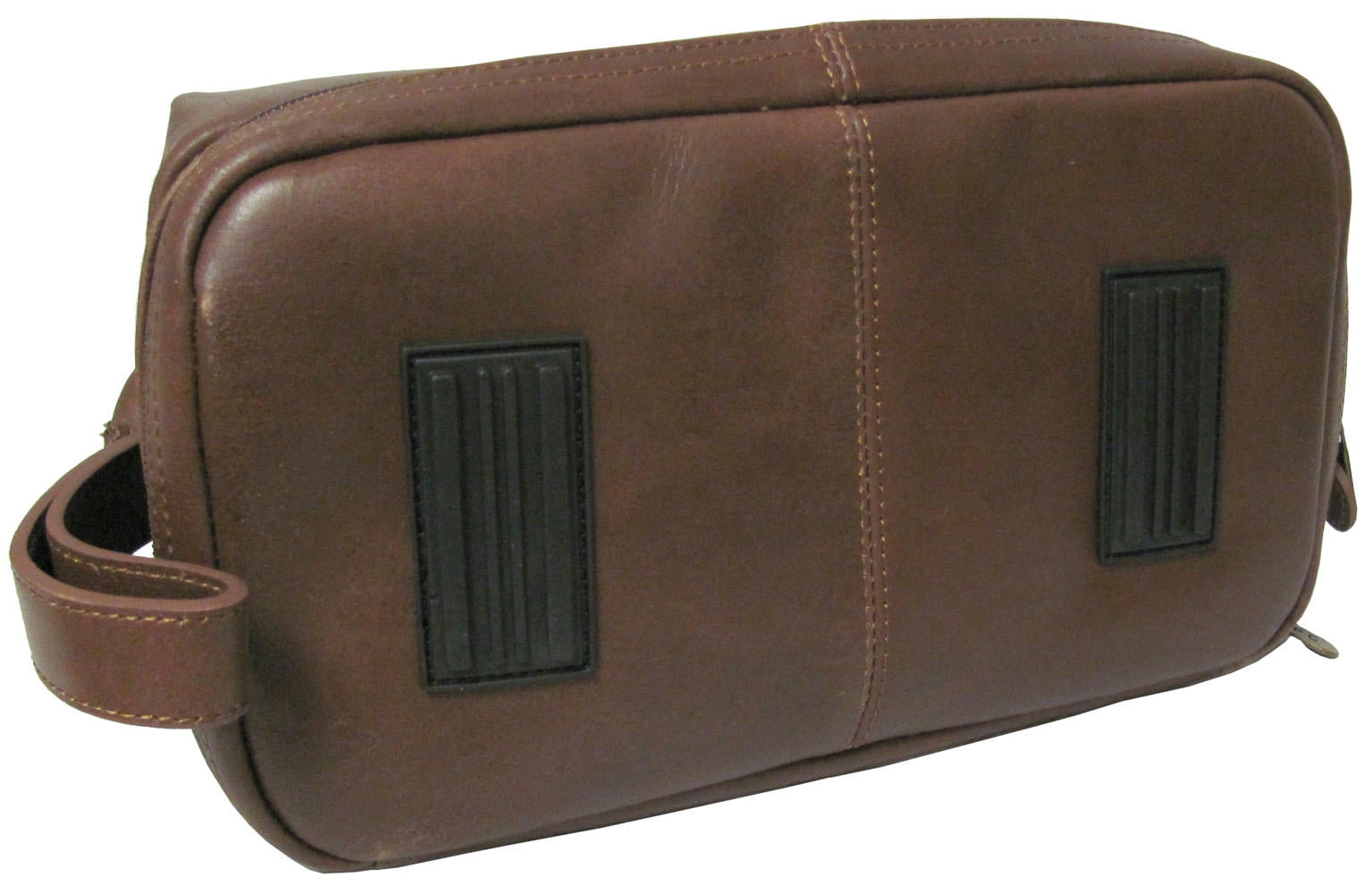 Amerileather 26-3 Amerileather Leather Toiletry Bag, Grey - Walmart.com