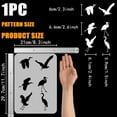 thumbnail image 2 of Heron Bird Painting Stencil 8.3x11.7inch Large Flying Birds Stencil for Painting Standing Birds Drawing Template Reusable Heron Birds Stencil Animal Theme Template for DIY CraftsMixed Color, 2 of 7