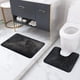 thumbnail image 5 of Juego de Alfombrillas para Piso de Baño con Diseño de Hoja | Alfombras de Poliéster Antideslizantes y Absorbentes de Agua | Juego de 2 Piezas para Baño, Cocina, Dormitorio, Entrada | Estilo Moderno, 5 of 8