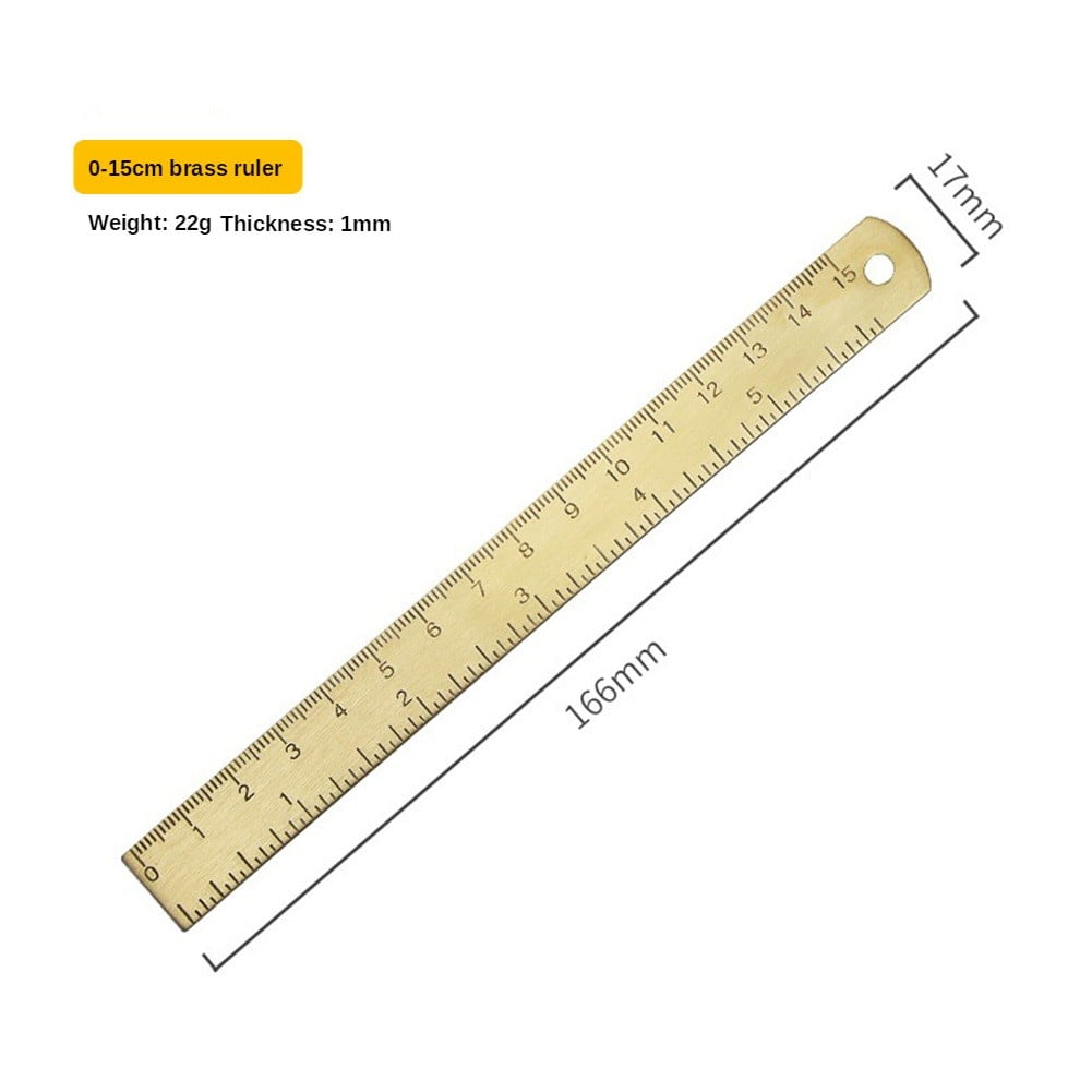 4 PCS Brass Retro Drawing Ruler Measuring Tools, Model: 0-10cm