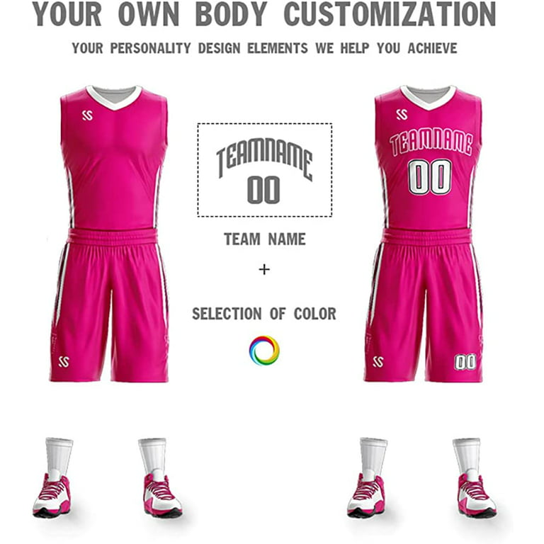 sublimation pink basketball jersey
