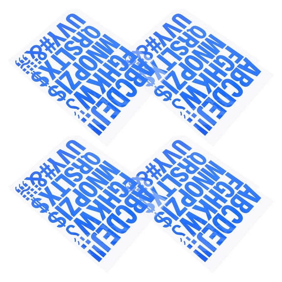 WHAMVOX 4Pcs Fabric Letters Blue For Diy Projects T Shirts