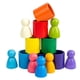 thumbnail image 1 of Bloques de apilamiento de arcoíris para niños y niñas, juguete de madera Montessori de geometría, juego educativo de construcción, regalo de cumpleaños, 1 of 4
