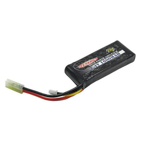 Tenergy 7.4V 1600mAh 20C High Power LiPO Battery Pack with Mini Tamiya Female Connector for Airsoft (Best High Torque Motor Airsoft)