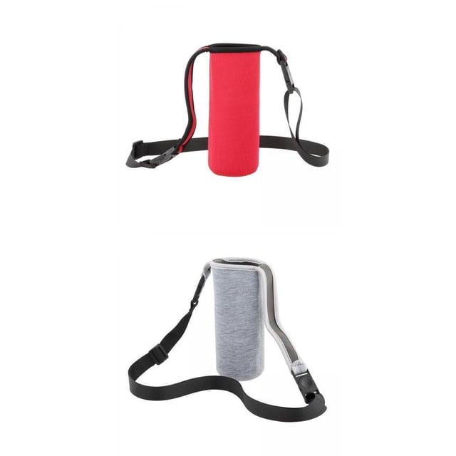 2 Juegos de Funda para Botella de Agua con Soporte para Botella con Correa para El Hombro