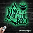 thumbnail image 3 of Craftnamesign King Of The BBQ Metal Wall Art LED Light, Grill Sign, BBQ Wall Decor, 3 of 5