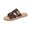 Brown, variant on HBGVBA Womens Beach Slippers Mesh Breathable Round Toe Open Toe On Flat Sole Summer Comfortable Shoes 41