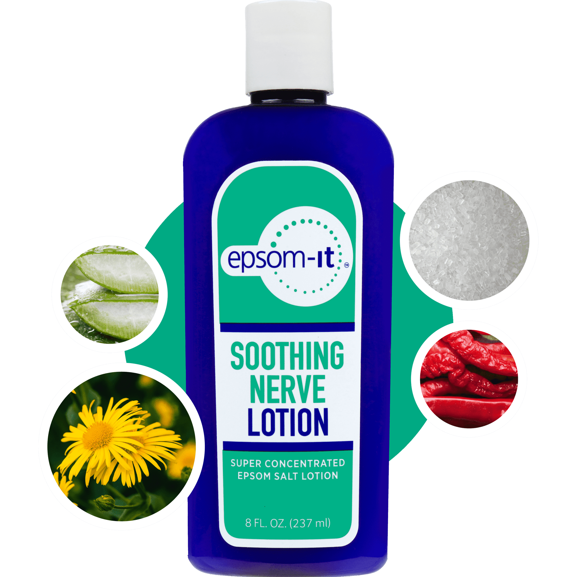 Epsom-It Soothing Nerve Lotion Epsom Salt Magnesium Lotion with Capsaicin & Arnica 8.0 oz