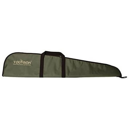 TOURBON Hunting Nylon Shotgun Case Rifle Bag W/Shoulder Strap-Green with Brown Trim