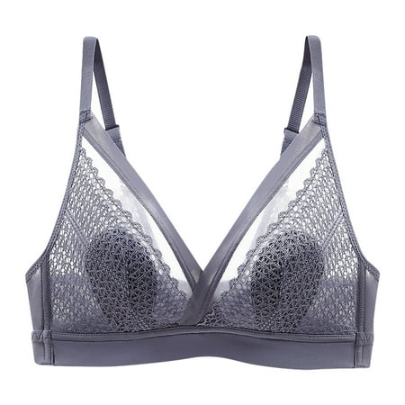 

Knosfe Women s Eyelash Bras Comfort Rabbit Ear Wireless Bra Support Bralette for Women 34