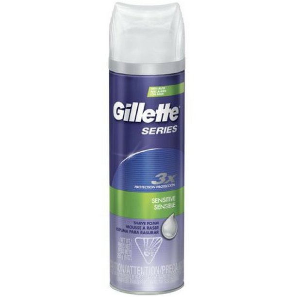 4 Pack Gillette Series Shave Foam Sensitive Skin 9 oz