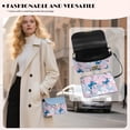 thumbnail image 3 of Pzuqiu Blue Butterfly Women Leather Crossbody Bag with Chain Strap Soft Functional Quilted Leather Mini Crossbody Purse for Women Trendy Exquisite Fashion for Daily Life Shopping, 3 of 7