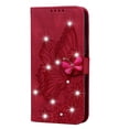 thumbnail image 6 of Bling Case for iPhone 6 Plus/iPhone 7 Plus/iPhone 8 Plus,  Glitter Sparkly Diamond Embossed Retro Butterfly PU Leather Flip Kickstand Wallet Case for iPhone 6 Plus/7 Plus/8 Plus(5.5"), Black, 6 of 10